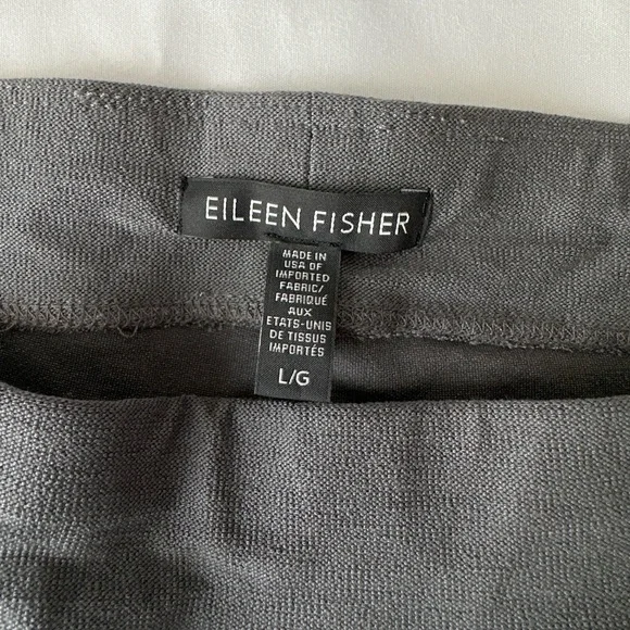 Eileen Fisher Grey Pull-On Straight Leg Pants - Picture 6 of 7